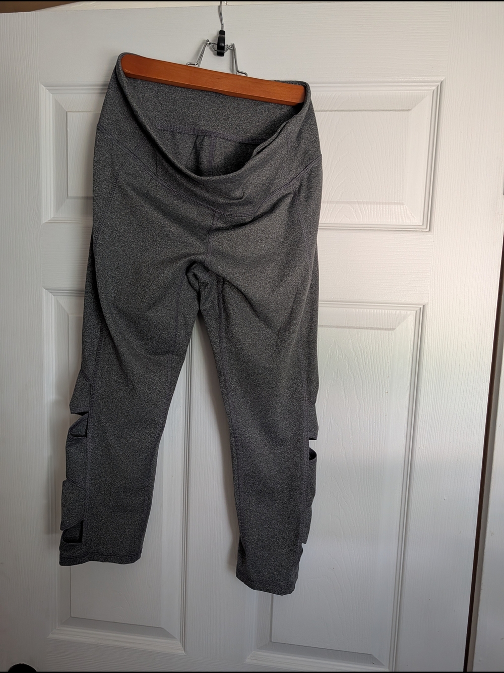 C9 by Champion Gray High-Waist Capri Leggings with Side Cutouts